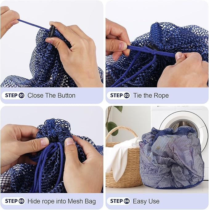 4Pcs Mesh Laundry Bags Washing Machine Mesh Wash Bags