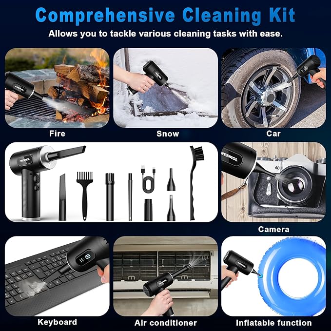 Compressed Air Duster-3 Gear Adjustable 100000RPM Electric Air Duster
