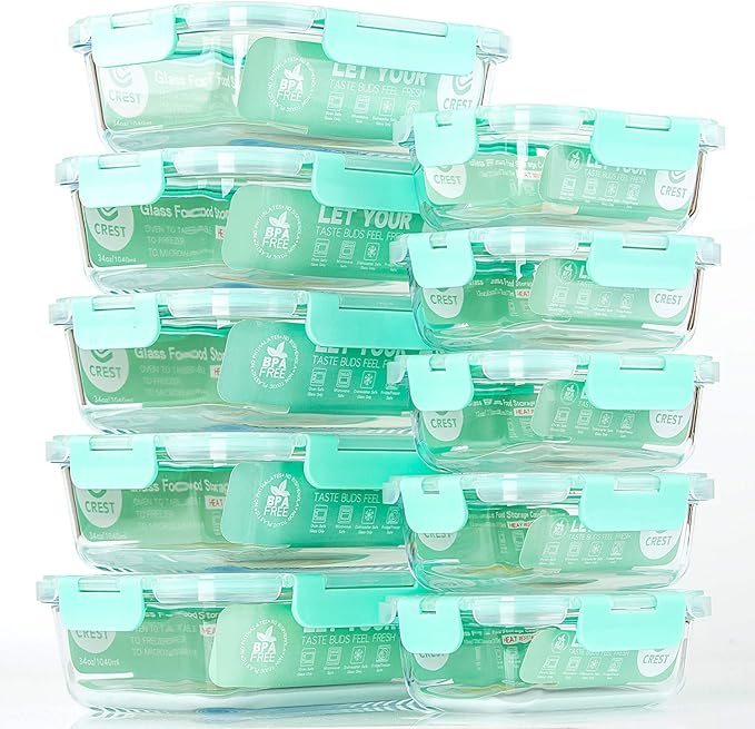 C CREST Glass Food Storage Containers