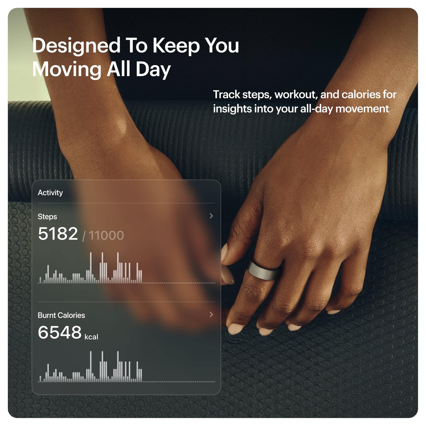 ULTRAHUMAN Ring AIR-Smart Ring Health Tracker, Size First Sizing Kit,Sleep Tracker,Smart Ring for Men/Women,Fitness Tracker (Made in The USA, Raw Titanium, 6)