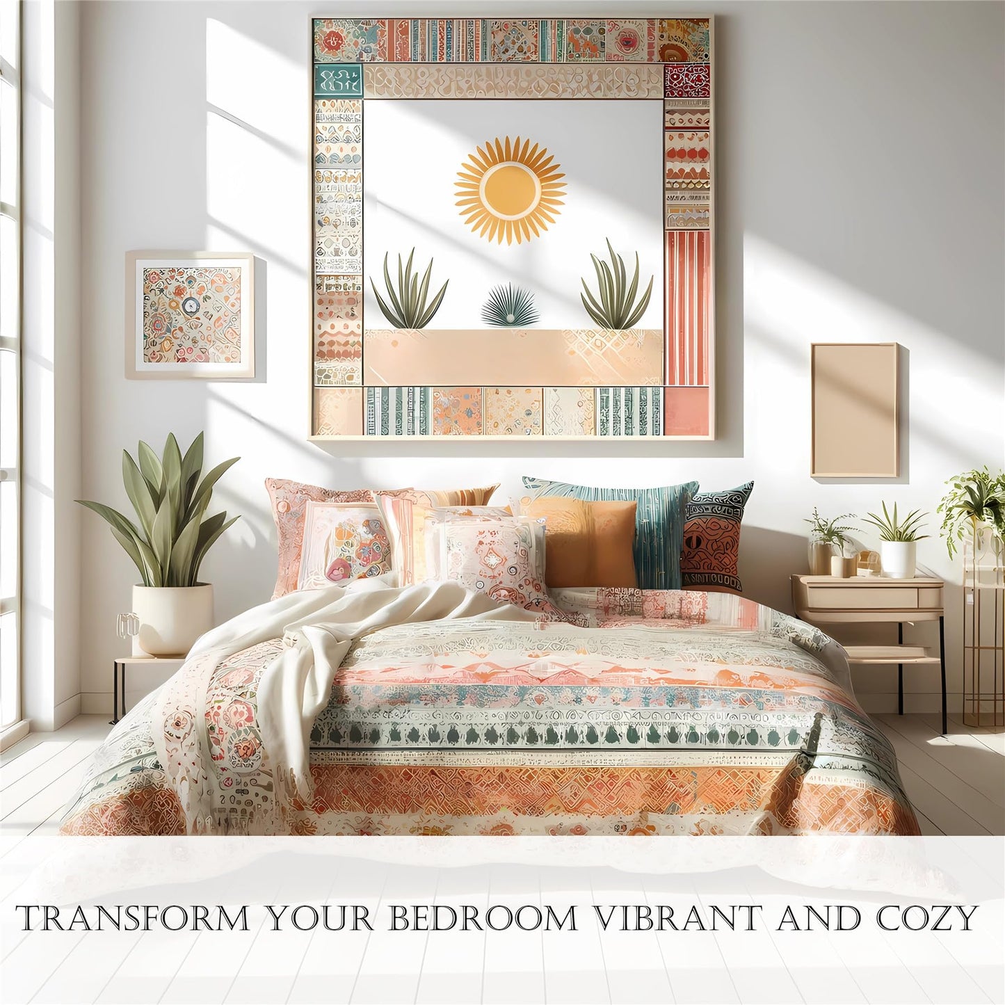 Halloween Ghost Haunted House Design Comforter Set | Horror Festive Night Spooky Manor Prints Bedding Set | with Soft Comforter+2 Pillow Shams(3PCS) or Sheet (4PCS) (A,Queen-4PCS)
