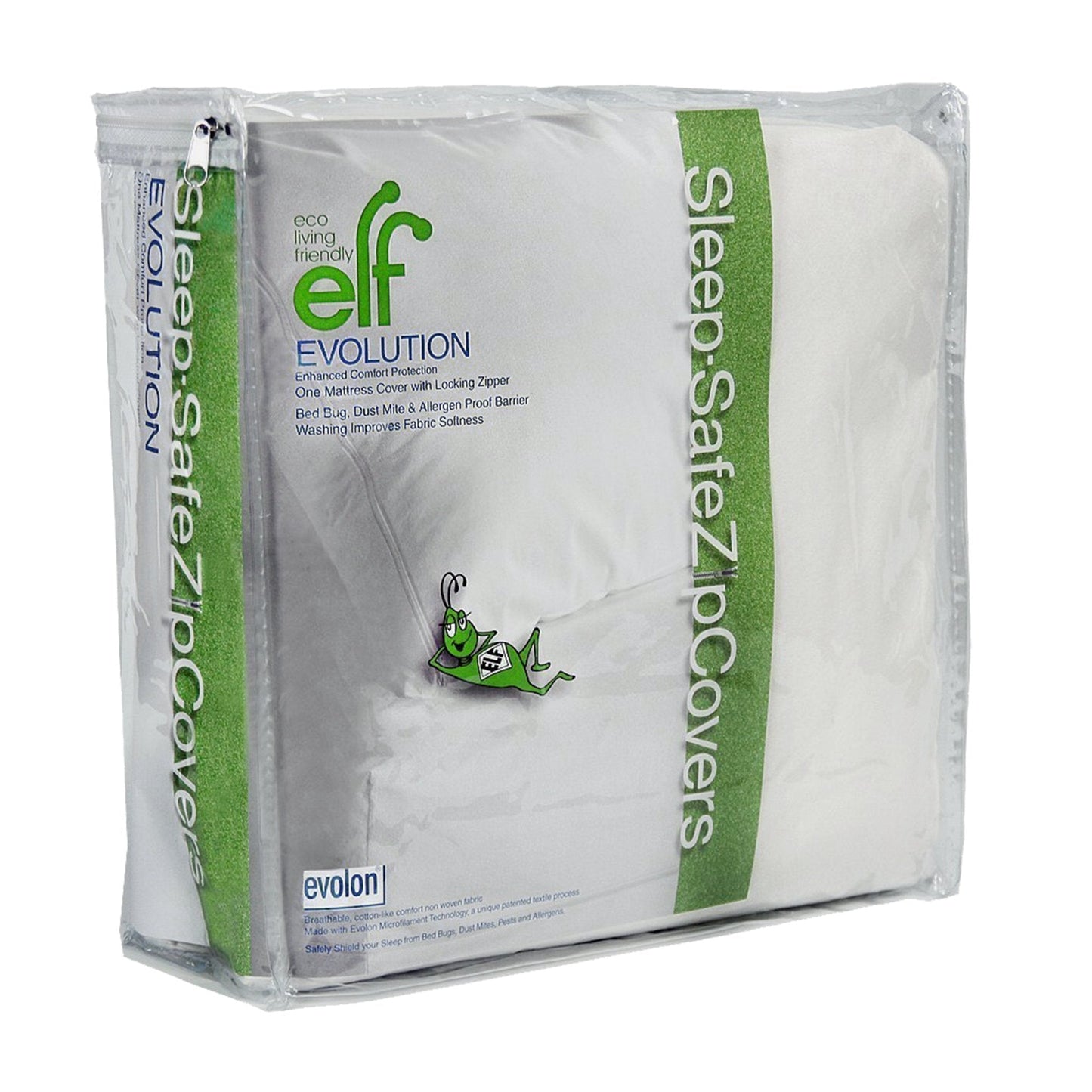 Sleep Safe ZipCover Evolon Bed Bug, Dust Mite, and Allergen Proof Mattress Encasement/Allergy Protector Zippered Cover/Long Twin 12 Inches