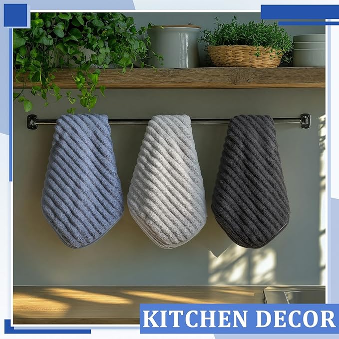 4 Pcs Hand Towel for Bathroom 14 x 30 Inch Neutral Microfiber Quick Dry
