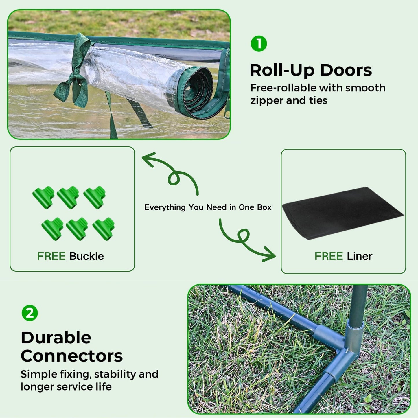 ZSYWODFO 4x2ft Raised Garden Bed with Greenhouse Cover,Wooden Planter Box with Clear PVC Cover & Dual Roll-Up Windows,Outdoor Elevated Garden Box for Vegetables/Herbs/Flowers,Patio,Balcony,Backyard