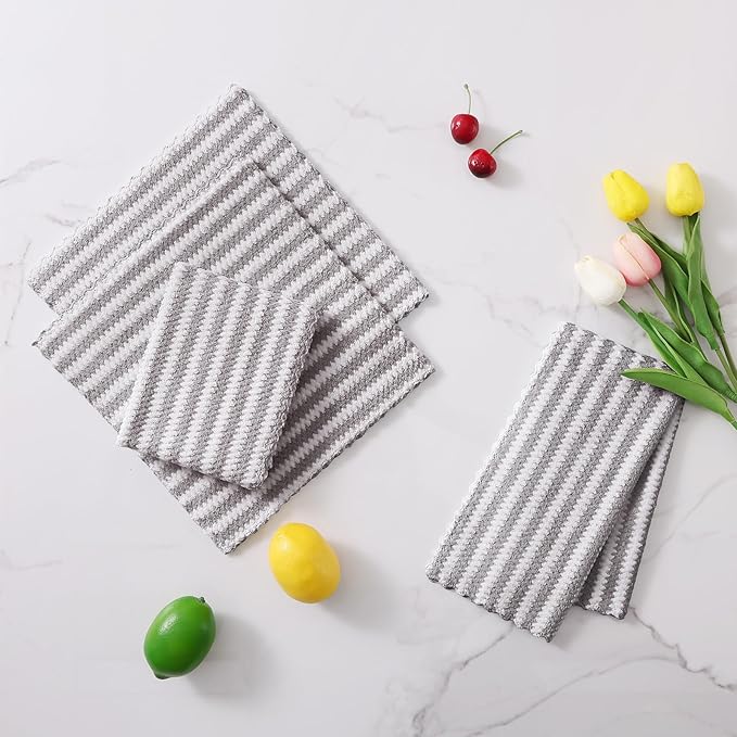 Homaxy 12 Pack Kitchen Dish Cloths, Ultra Soft and Absorbent Dish Towels