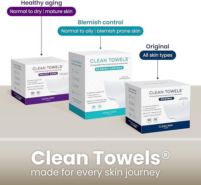CLEAN SKIN CLUB Cement Box for 50 Disposable Clean Towels XL, Concrete