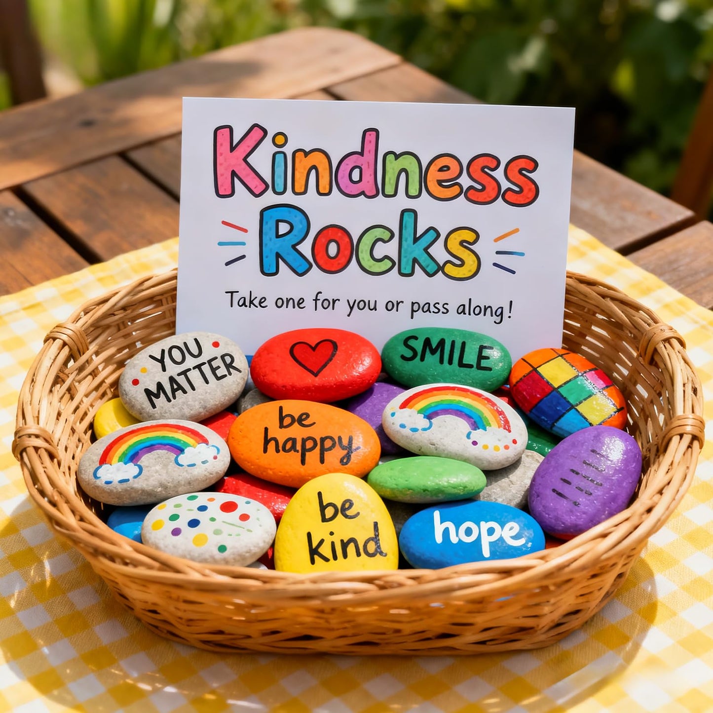 Simetufy 60pcs River Rocks for Painting Flat Smooth Stones for Arts DIY Kindness Rocks Craft Multiple Sizes