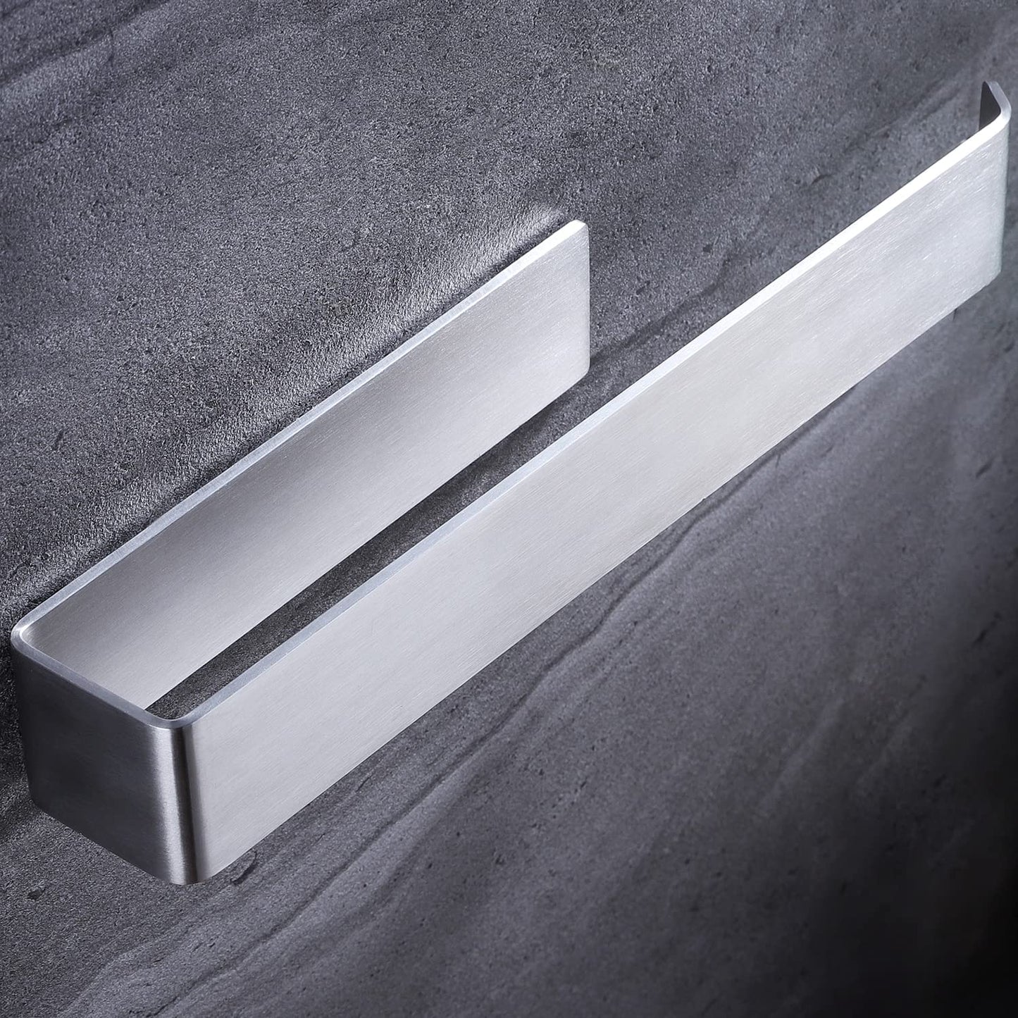 YIGII Towel Holder 26CM - Hand Towel Rail Self Adhesive Hand Towel Rack Open Towel Ring for Bathroom, Stainless Steel (No Drilling)