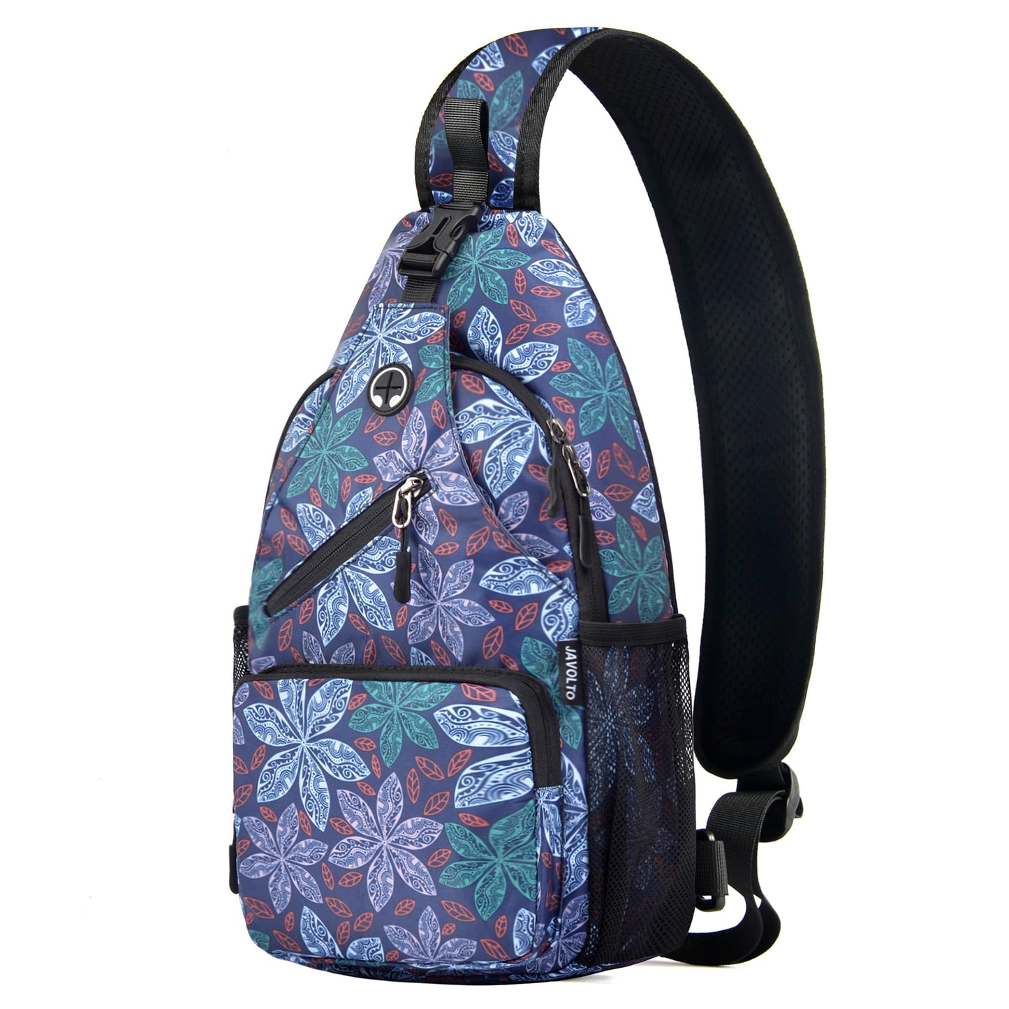 Javolto Crossbody Bags Sling Backpack,Multipurpose Cross body Shoulder Bag for Men and Women Chest Bag Travel Hiking Daypack-Foliage