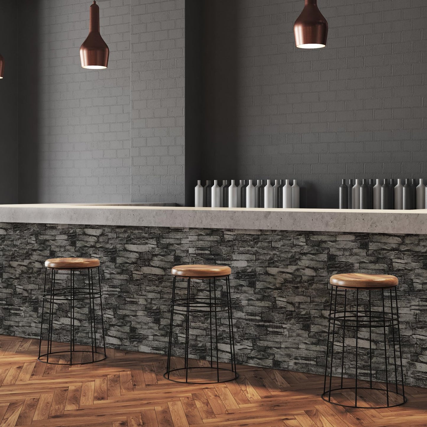 10PCS 3D Wall Panels Peel and Stick Foam, Self-Adhesive Decorative 3D Brick Wallpaper Wall Covering, Faux Stone Wall Panel Foam Brick for Living Room, Kitchen, Bathroom