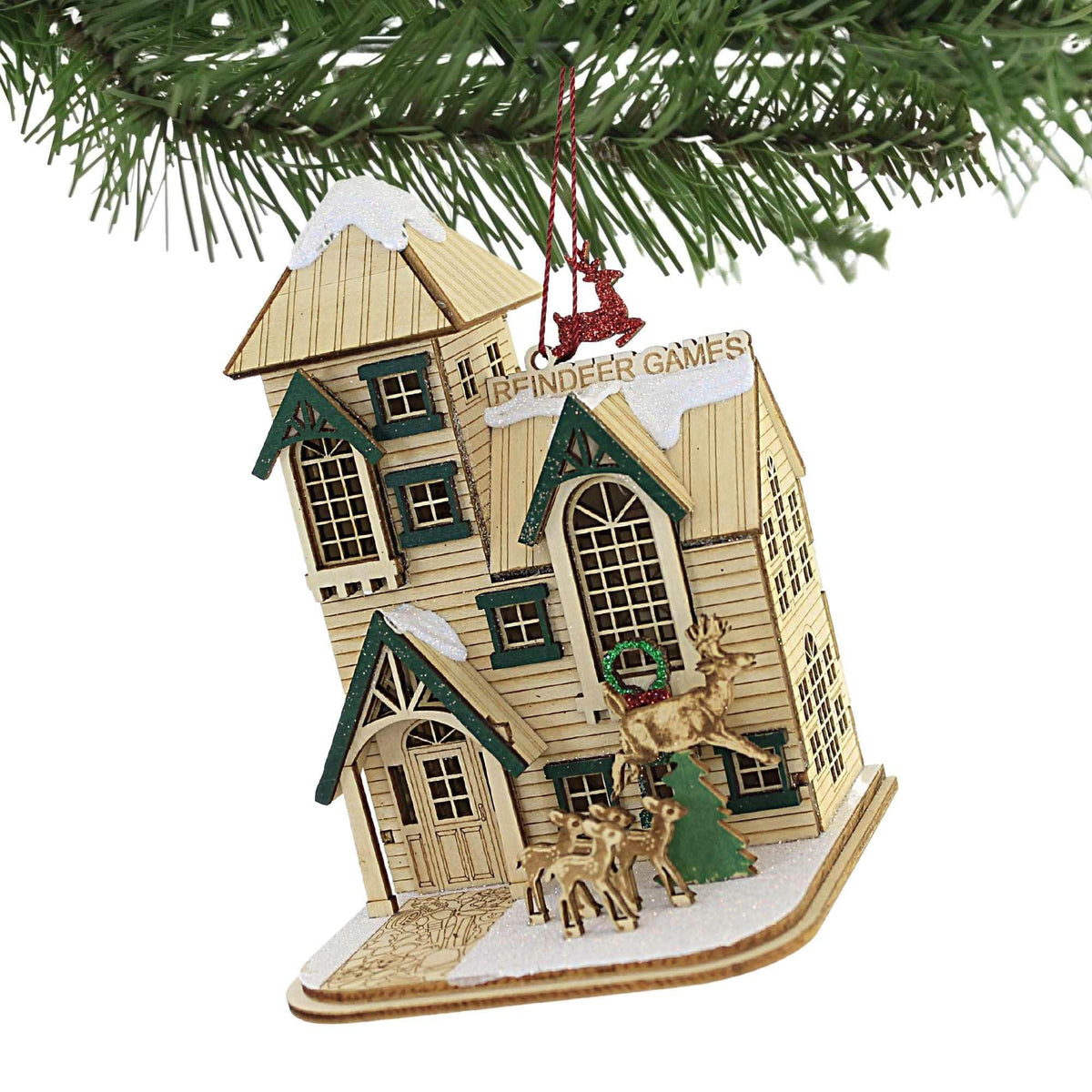 Old World Christmas Reindeer Games Ornament, 5.5-inch Height, Christmas, Home Décor, Holiday Tradition