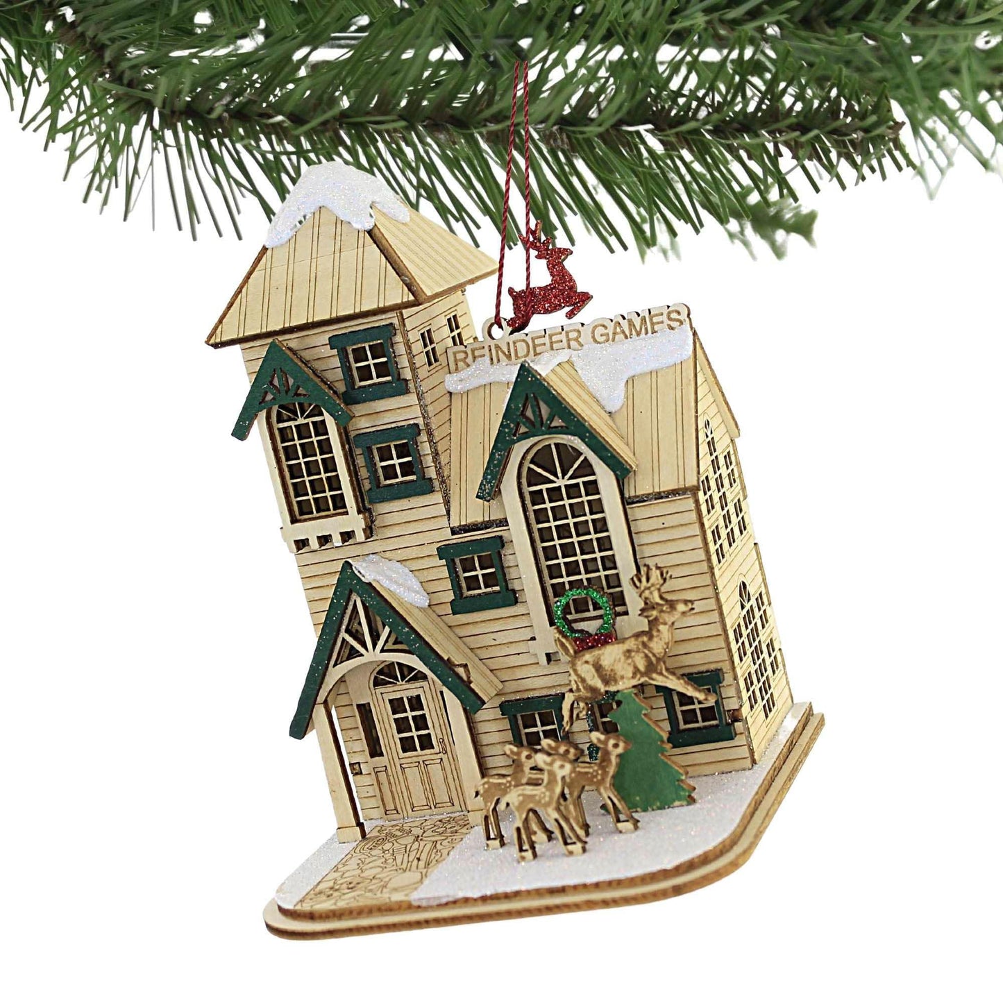 Old World Christmas Reindeer Games Ornament, 5.5-inch Height, Christmas, Home Décor, Holiday Tradition