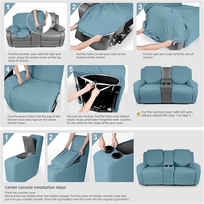 TAOCOCO Loveseat Recliner Cover