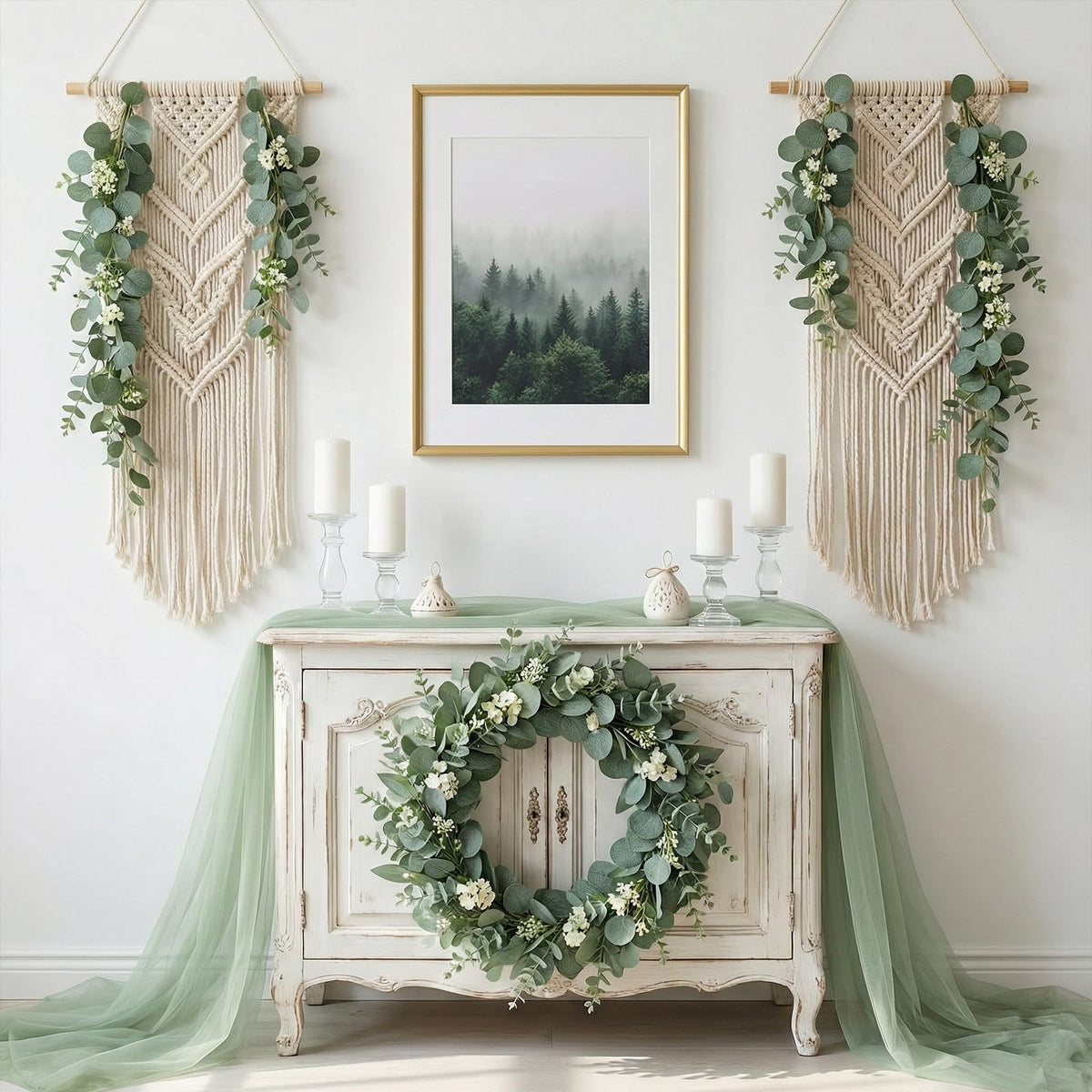 lovemoon 130 Pcs Artificial Mixed EucalyptusStems Bulk, 5 Kinds of Faux GreeneryEucalyptus Leaves Bulk for Vase Wedding DIY Bouquets Floral Arrangement Home Decor (130, Green)