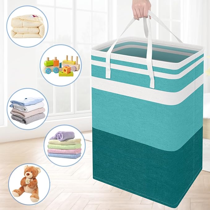 BlissTotes 3-Pack Laundry Basket, Freestanding&Waterproof Laundry Hamper