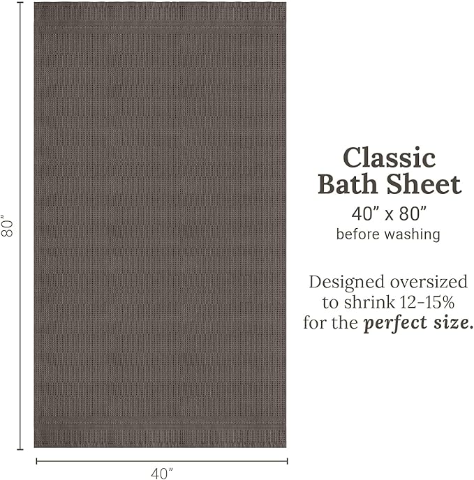 GILDEN TREE Waffle Bath Sheet Large Bath Towels Quick Dry Thin Body Towels