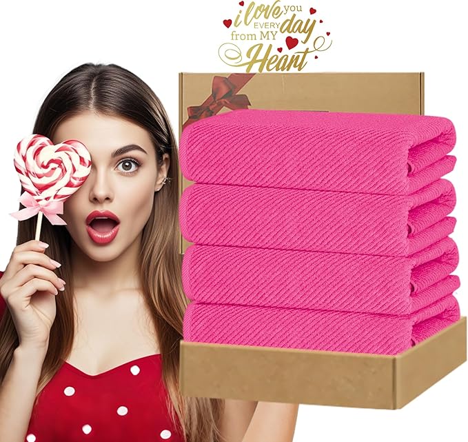 Hot Pink Bath Towels