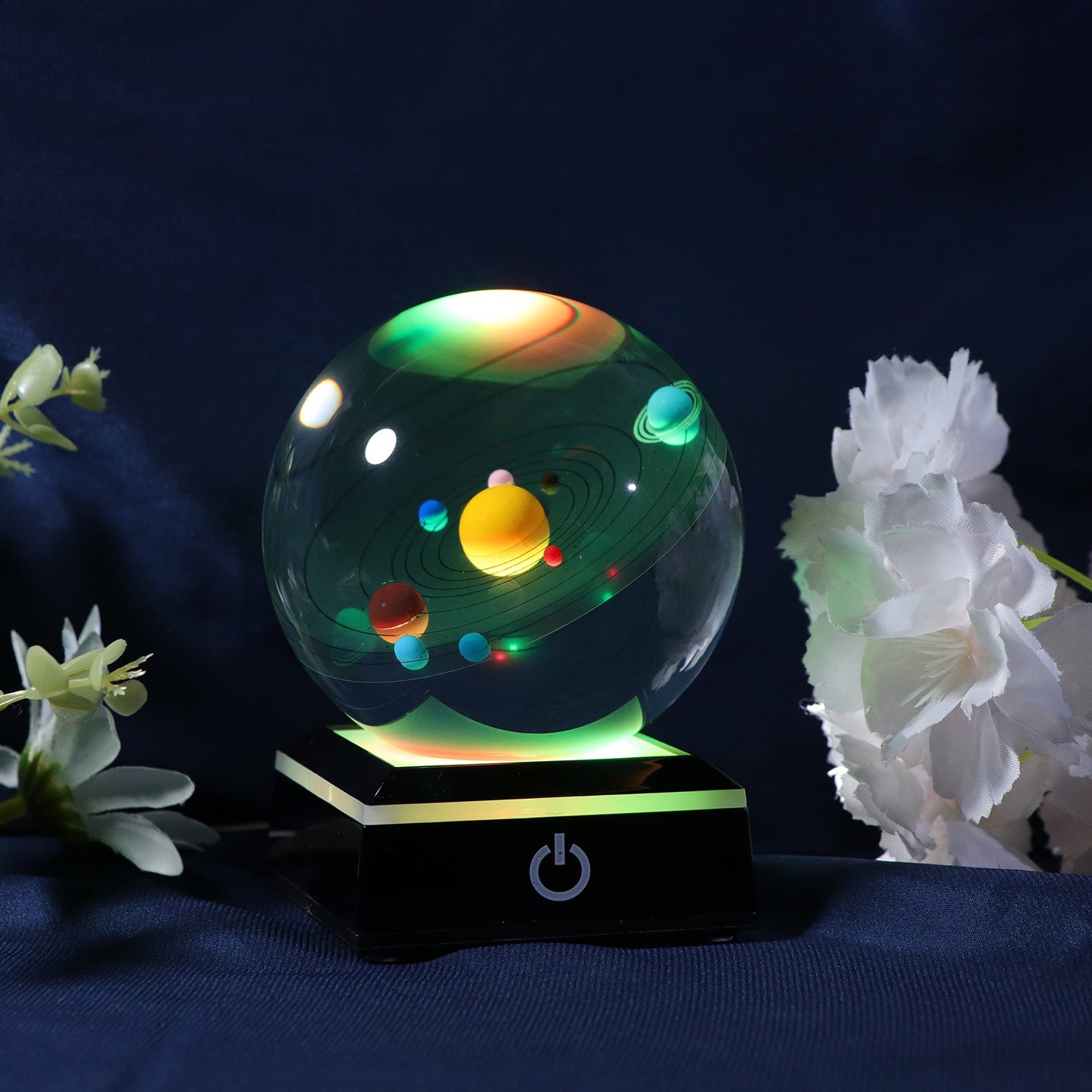 Qianwei 3D Solar System Model Crystal Ball Astronomy Gifts Men Space Decor
