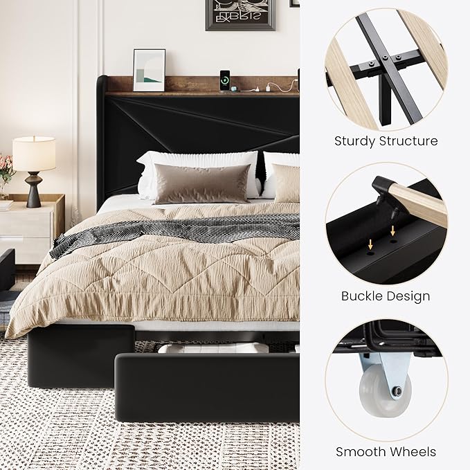 SHA CERLIN King Size Bed Frame