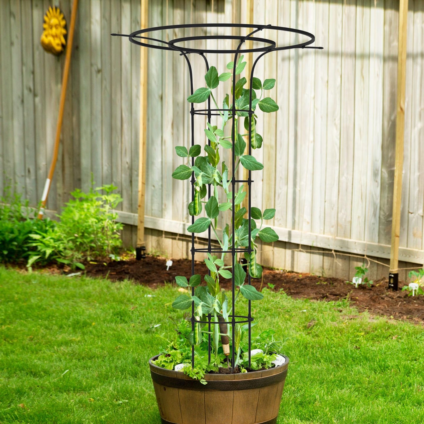 Trellume Trellis for Climbing Plants Outdoor - 69"(H), Expandable and Rust-Proof Metal Plant Support, Easy Installation, Garden Trellis for Potted Roses, Vines, Jasmine(1 Pack)