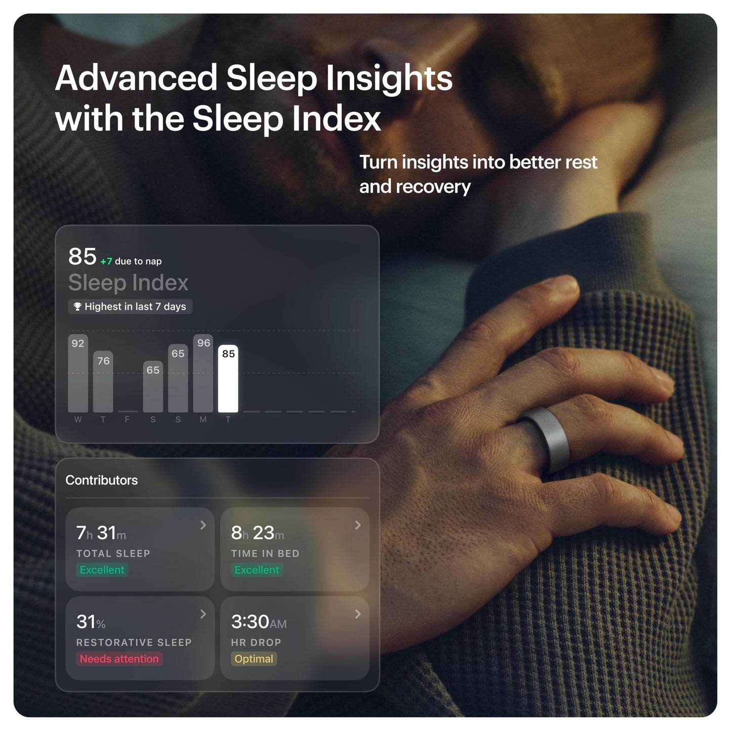 ULTRAHUMAN Ring AIR-Smart Ring Health Tracker, Size First Sizing Kit,Sleep Tracker,Smart Ring for Men/Women,Fitness Tracker (Made in The USA, Raw Titanium, 6)