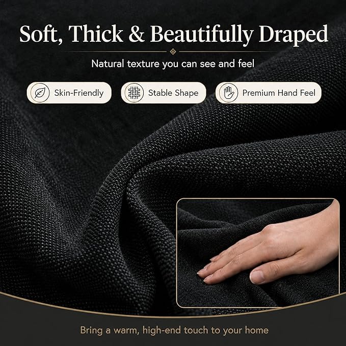 Mini Chenille Linen Blend Upholstery Fabric by the Yard, 57 Inch Wide Soft