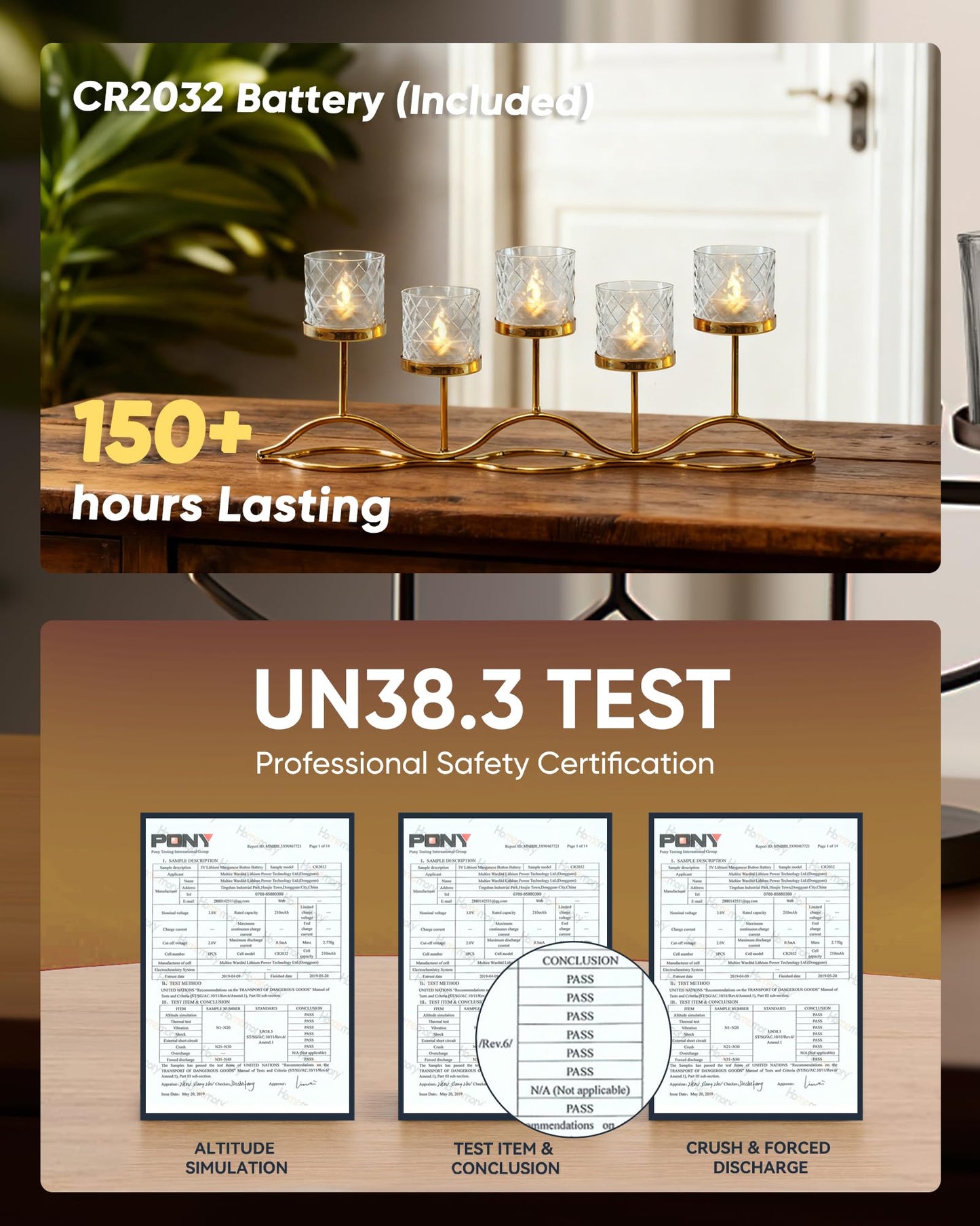 Homemory 2" x 2" Acrylic Votive Candle Holders with Auto Timer Flameless Led Tealight, Battery Powered Fake Electric Candles for Wedding Centerpiece, Table, Christmas Decor (6Pack, Clear Base)