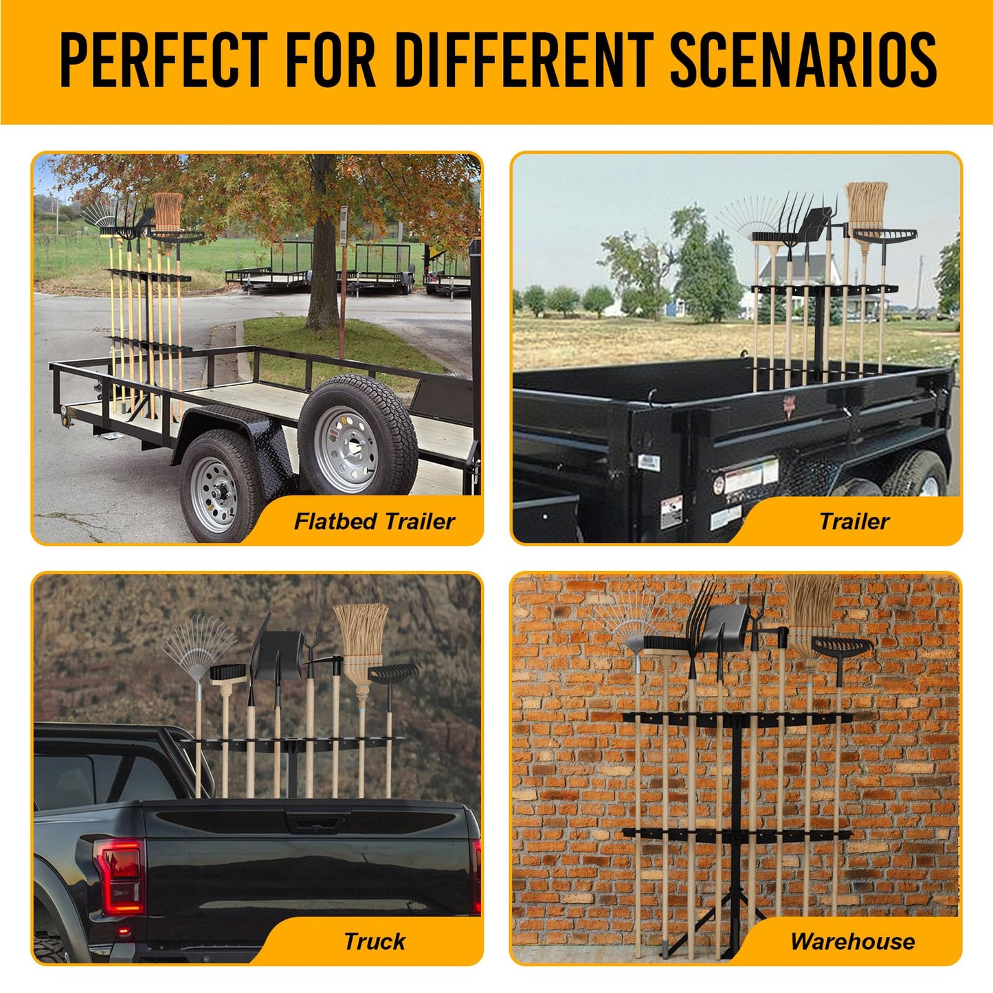 Fumingpal Weed Eater Racks and Shovel Rack for Truck