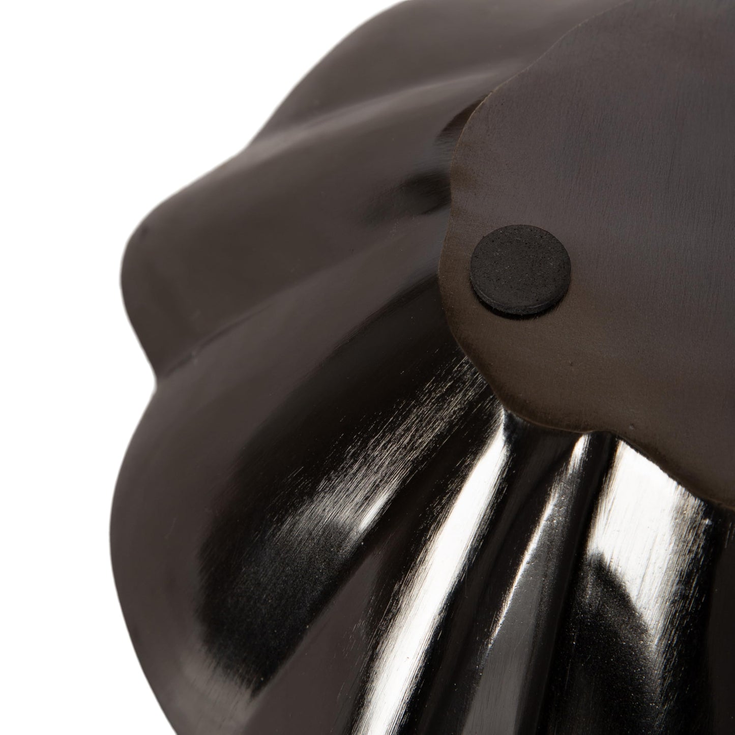 Kate and Laurel Flutte Scalloped Decorative Metal Serving Bowl; 10 x 10 x 3; Black Nickel; Modern Wavy Fruit Bowl for Kitchen Counter or Use as Tabletop Storage for an Entryway Table