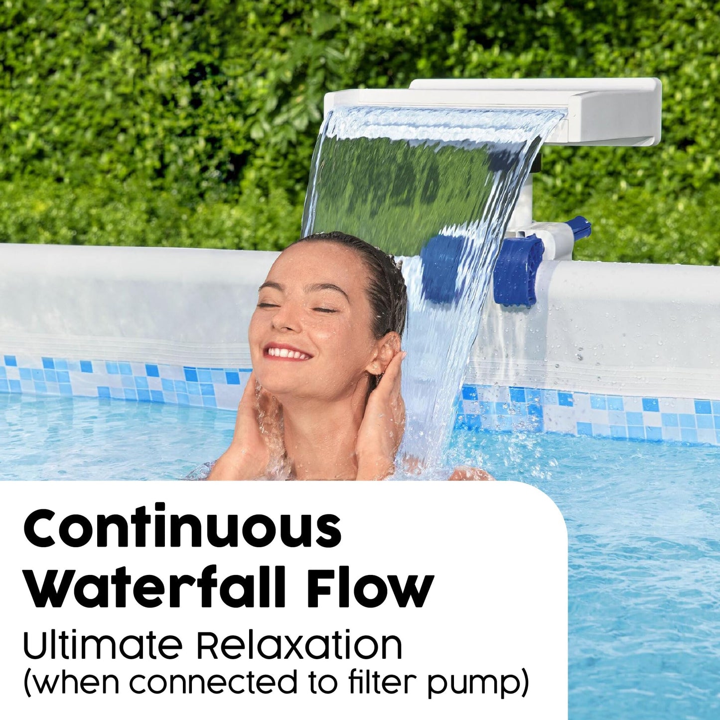 Bestway | Soothing LED Pool Waterfall for Above Ground Pools, 34.5cm x 249cm x 32cm