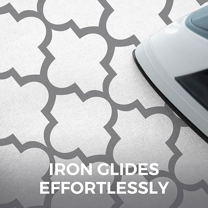 HOME GENIE Ironing Board Cover, Extra Thick Padding, Scorch Resistant Silicone
