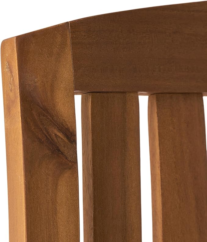 Christopher Knight Home Selma Acacia Rocking Chairs with Cushions, 2-Pcs Set, Teak Finish