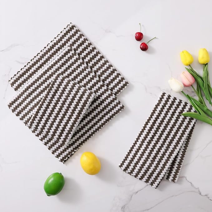 Homaxy 12 Pack Kitchen Dish Cloths, Ultra Soft and Absorbent Dish Towels
