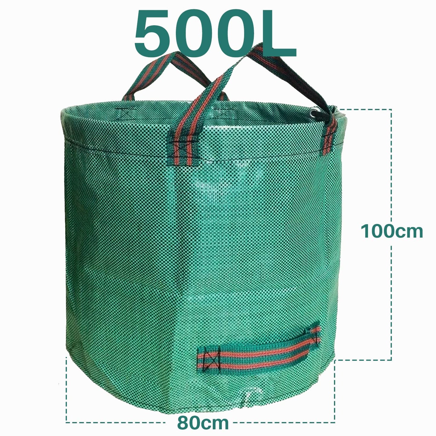 Singwow Heavy Duty Garden Bags - 500L x 2 Reusable Sacks with Handles, Ideal for Collecting Waste, Leaves and Grass