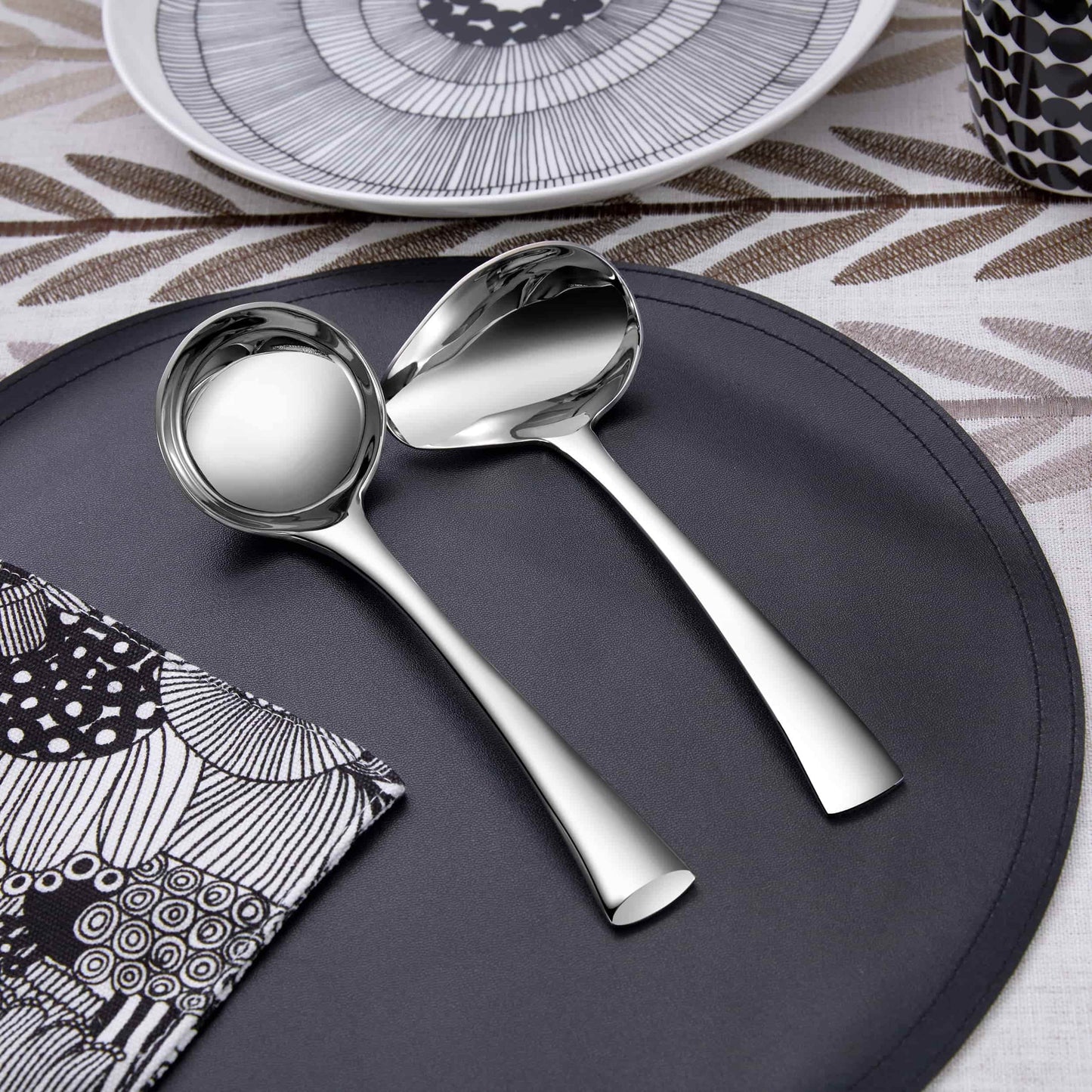 KEAWELL Premium Austin 1-Piece Sauce Ladle and 1 Piece Gravy Ladle, 18/10 Stainless Steel, Silver, Dishwasher Safe