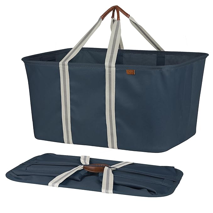 CleverMade Collapsible Laundry Tote 2-Pack – Foldable Carry-All Storage Bin