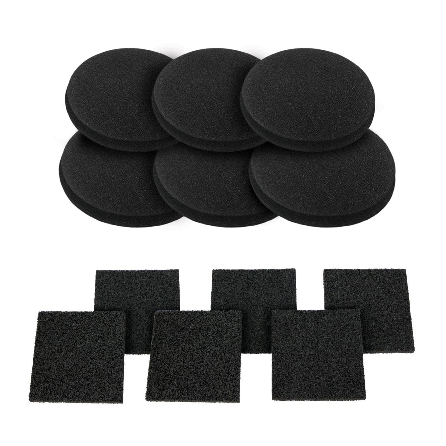 12 Pieces Counter Top Activated Carbon Compost Bin Filters - Extra Thick Indoor Pail Replacement Charcoal Caddy Filters Refill, 0.4" Thickness