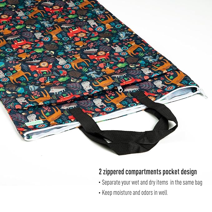 wegreeco Reusable Hanging Wet Dry Cloth Diaper Bag