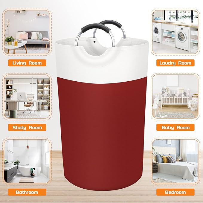 BlissTotes 90L Laundry Basket, Freestanding Laundry Hamper, Collapsible Dirty