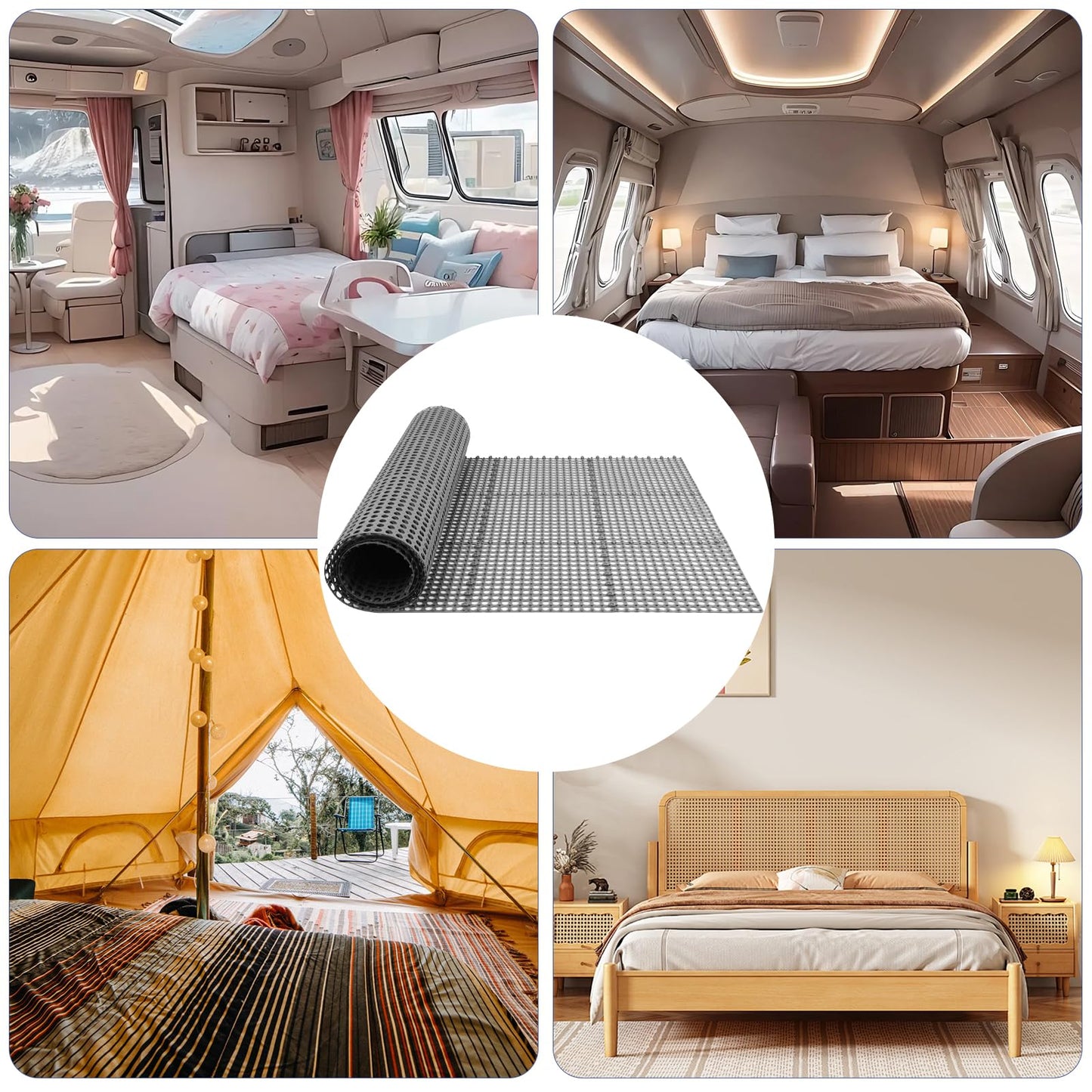 Plactic Mattress Underlay RV Mattress Underlay Moisture Barrier Under Mattress Pad for RV Boat Camper Creating The Bed Air Dry and Flow (Twin)