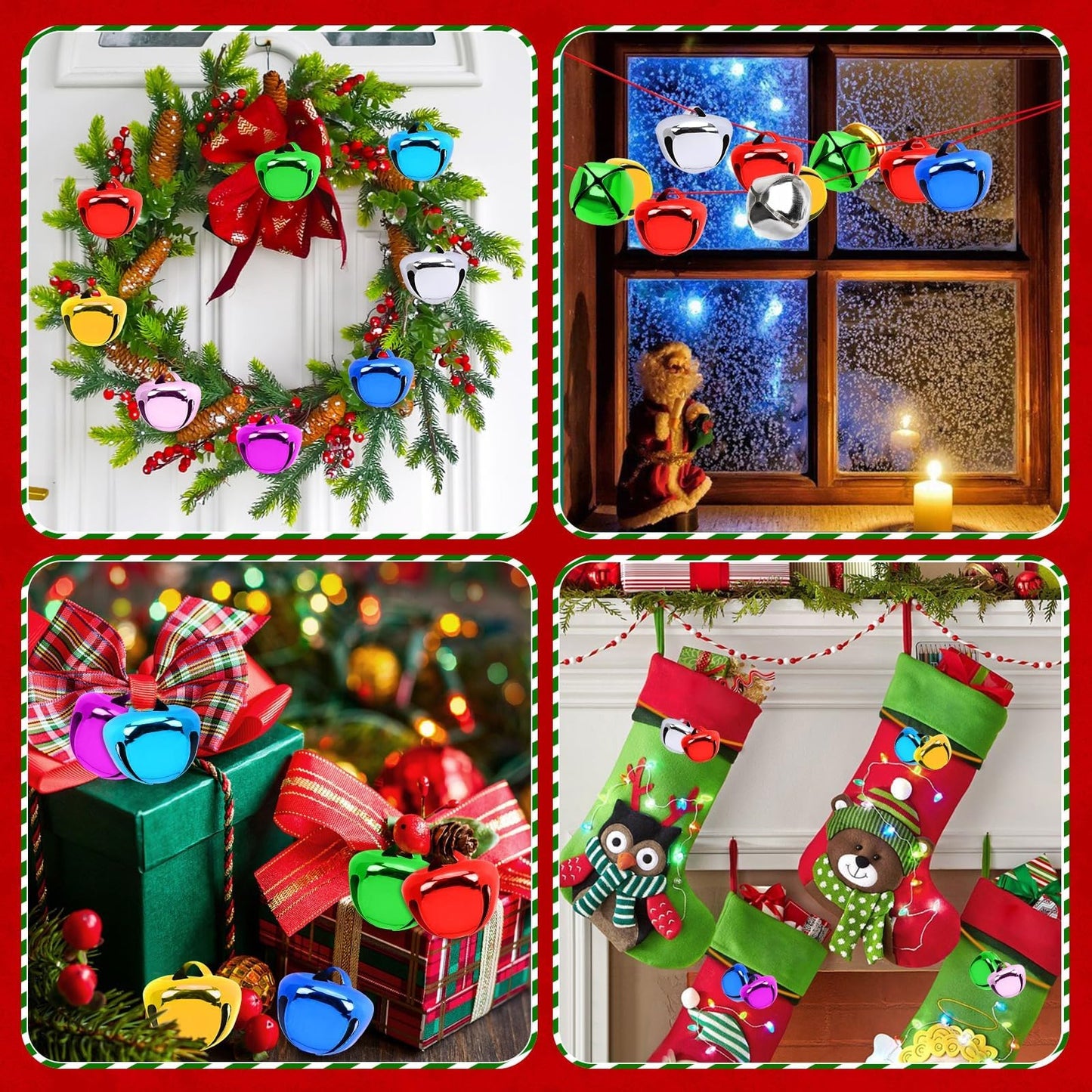 Augshy 4/5 Inch Jingle Bells for Crafts,120 Pcs Small Christmas Tiny Bell