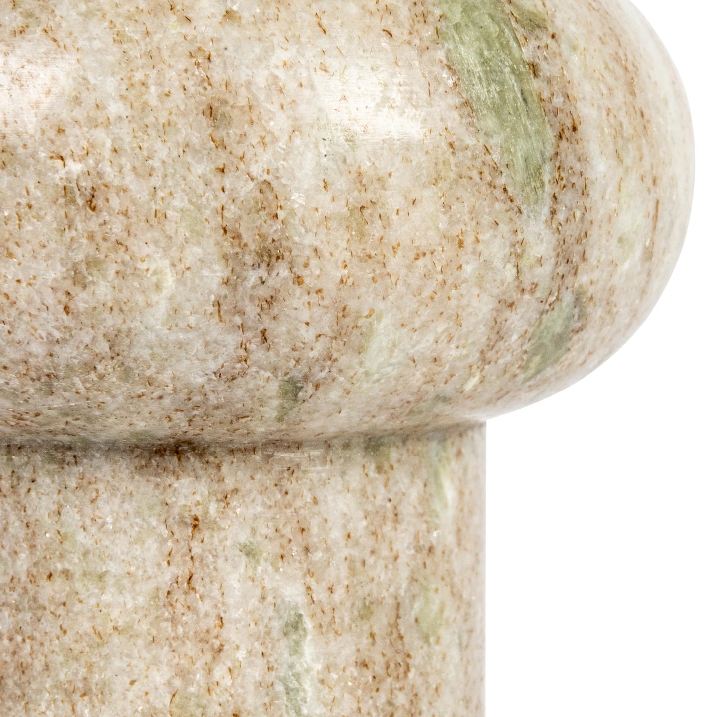 Round Marble Tealight Holder, Beige