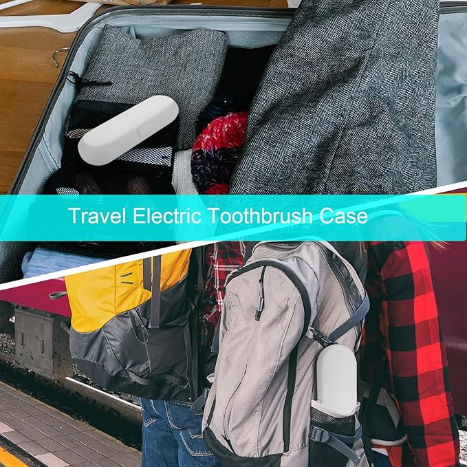 Cosmos Pack of 2 Plastic Travel Case Toothbrush Carrying Case Holder Container