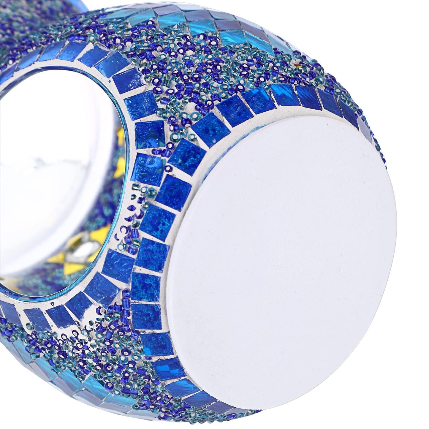 JUXYES Charming Mosaic Essential Oil Burner, Tea Light Wax Melt Warmer for Scented Wax, Decorative Fragrance Oil Warmer Tealight Candle Holder, Incense Aroma Diffuser for Home Table Decoration