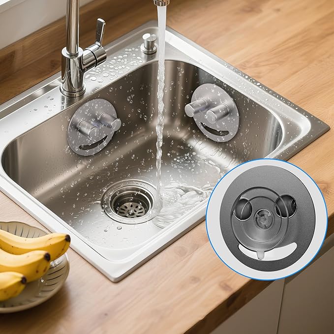 Smiley face sponge holder, kitchen Sink Caddy Organizer