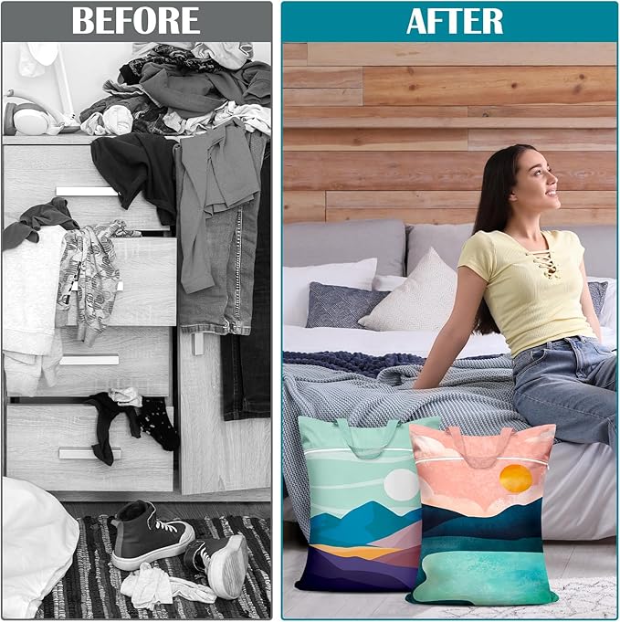 2 Pcs Large Travel Laundry Bags