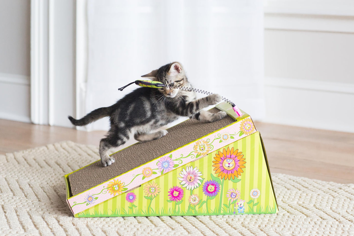 Petmate FAT CAT Big Mama's Scratch 'n Play Ramp Reversible Cardboard Toy