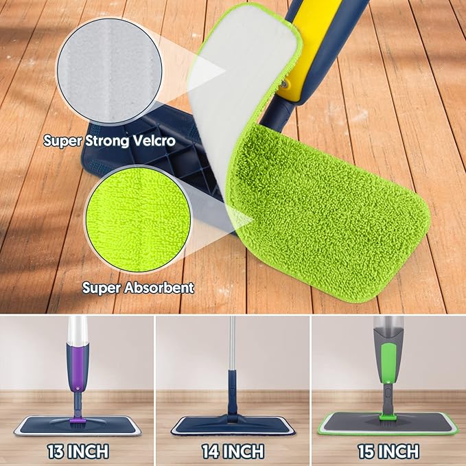 7 Count Reusable Microfiber Mop Pads