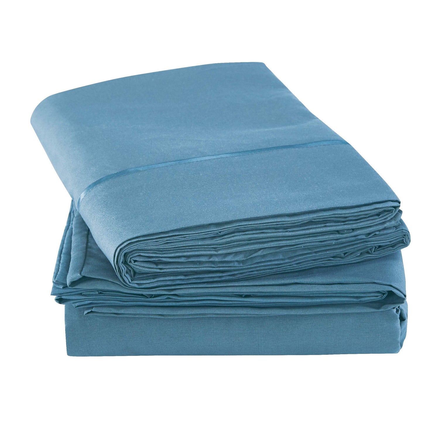 Mueller UltraTemp 6 PC Queen Sheet Set - Ultra-Soft Luxury Series, Cooling & Breathable Hotel Luxury Bed Sheets, Deep Pocket Wrinkle-Free Oeko-TEX, Denim