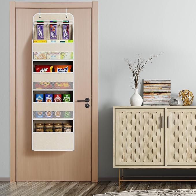 Univivi 5-Shelf Over Door Hanging Organizer Fabric Door Storage